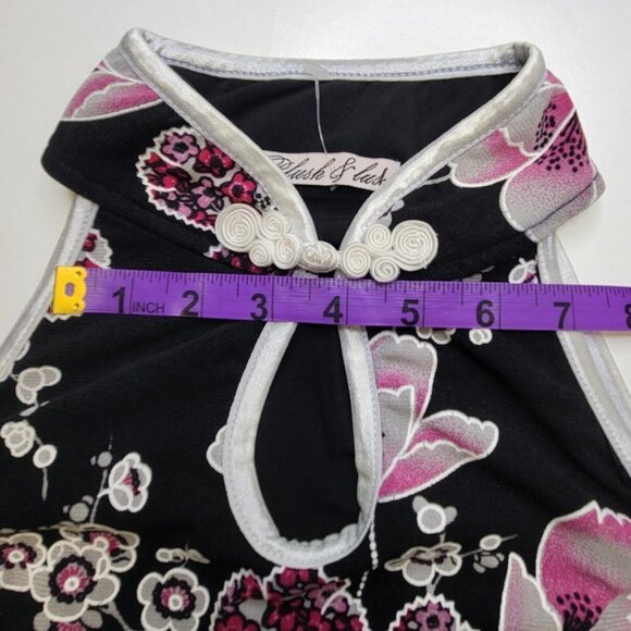 Chinese Mandarin Collar Dress Chinese Cheongsam Style Sleeveless- Size S/M - Picture 13 of 14